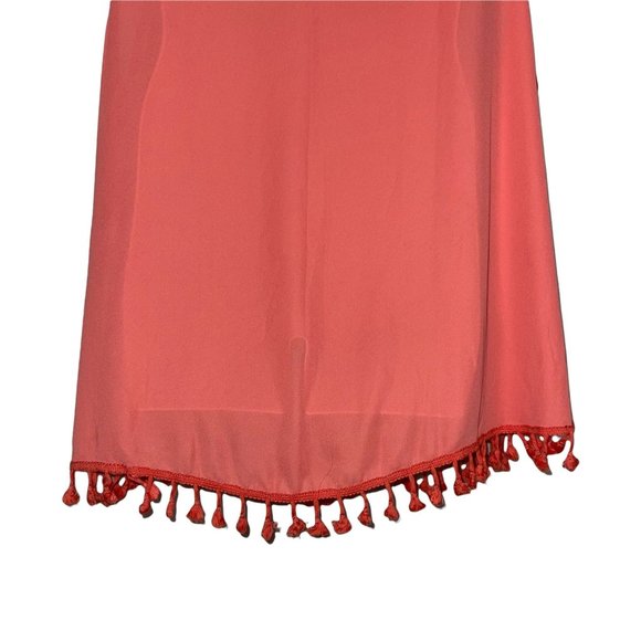 Torrid Orange Tassle Lightweight Sleeveless Plus Size Blouse Women's 4 - Picture 8 of 9